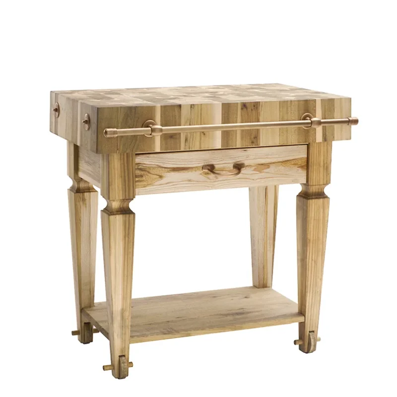 Freestanding chopping board with wheels