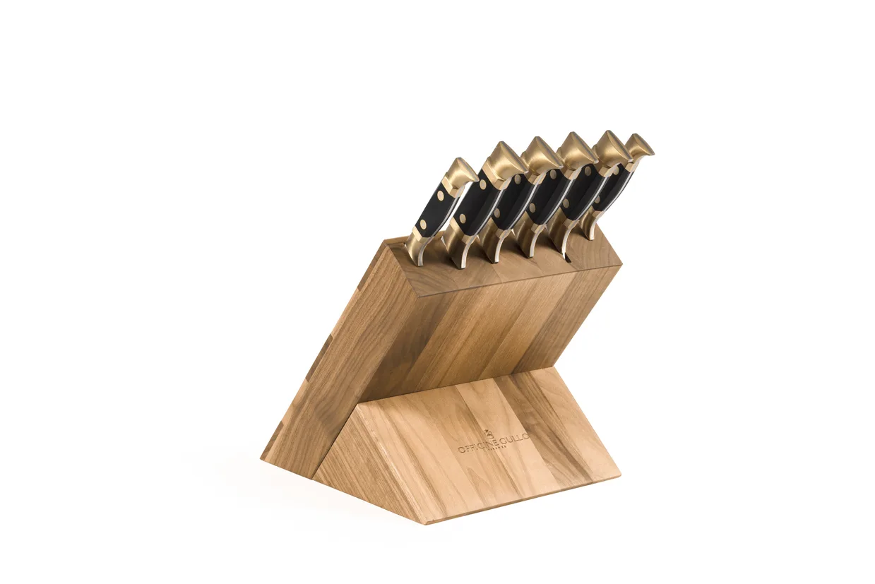 Oak knife block